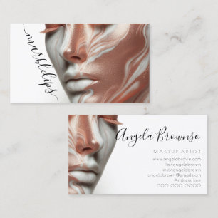 Makeup Artist Photo marble lipstick gled läppar Visitkort