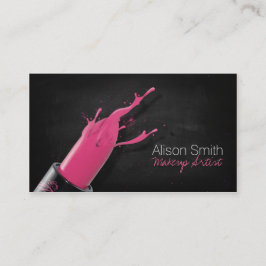 Makeup Artist / Pink Lipstick Visitkort