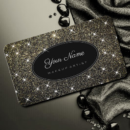 Makeup Artist Platinum Guld Glitter Luminous Stars Visitkort