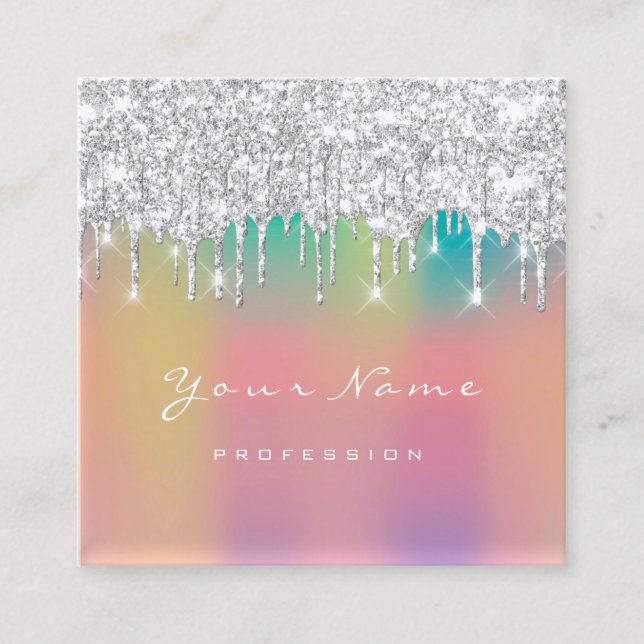 Makeup Artist Professionell Eyelash Dricks Ombre Fyrkantigt Visitkort (Framsida)