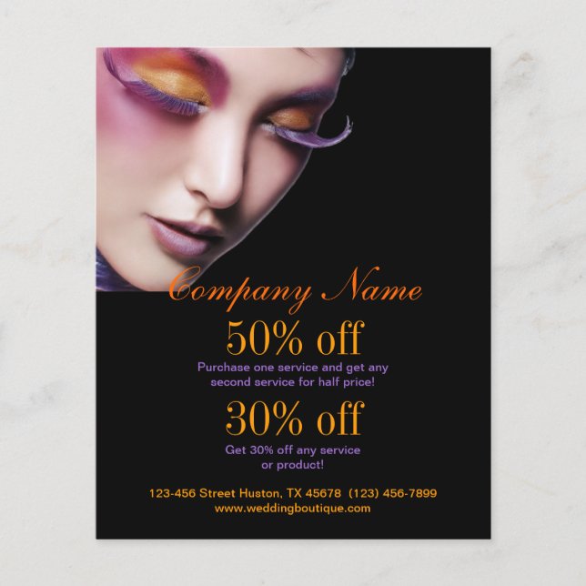 Makeup Artist Promotional Flyer (Framsidan)