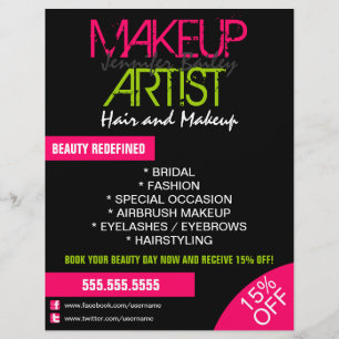 Makeup Artist Promotional Reklamblad