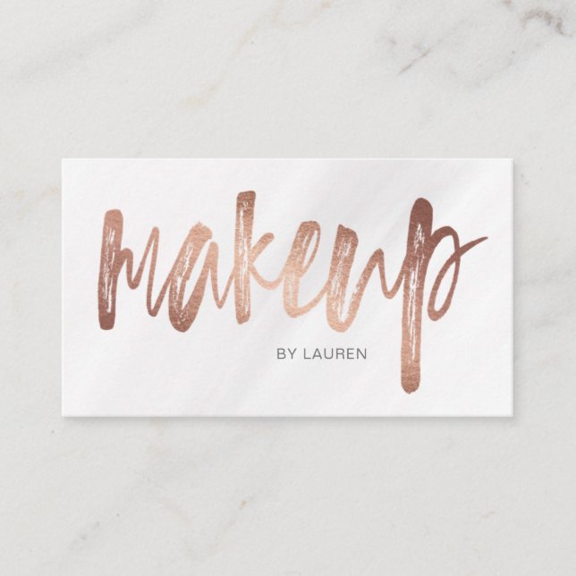 Makeup Artist Push Typography | AFFÄRSKORT Visitkort (Framsida)
