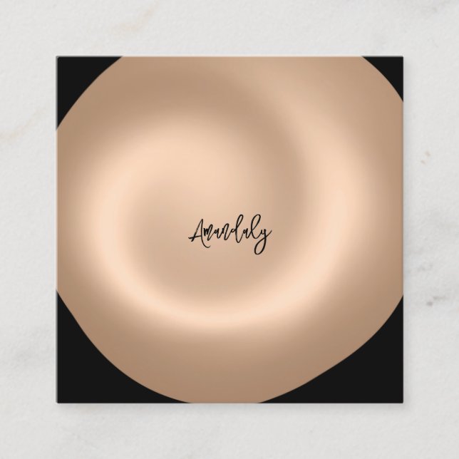 Makeup Artist QR Code Logotyp  Black White Fyrkantigt Visitkort (Framsida)