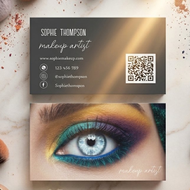 Makeup artist qrcode visitkort (Skapare uppladdad)