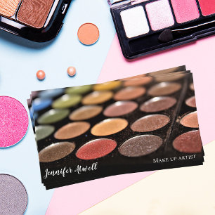 Makeup Artist Rainbow Glitter Eyeshadow Palett Visitkort