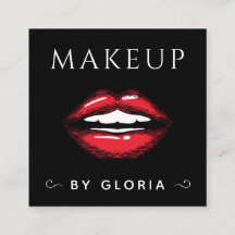 Makeup Artist Red Läppar Salon Social Media QR-kod