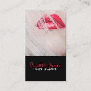 Makeup Artist Red Läppar Visitkort