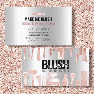 Makeup Artist Ro Glitter + Metallic Platinum Ice Visitkort