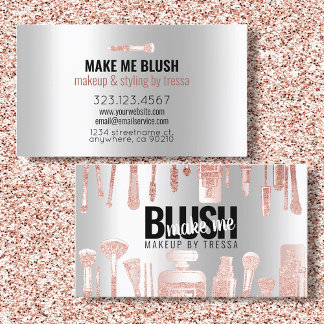 Makeup Artist Ro Glitter + Metallic Platinum Ice Visitkort