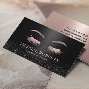 Makeup Artist Ro Guld & Black Eyelash Salon Visitkort