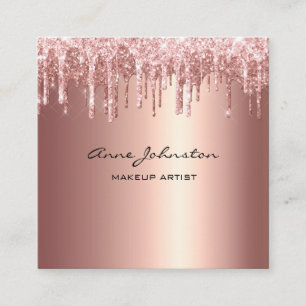 Makeup Artist Ro Guld Glitter Drives Gnistra Fyrkantigt Visitkort