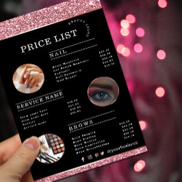 Makeup Artist Ro Guld Glitter Flygblad