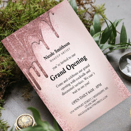 Makeup Artist Ro Guld Glitter Glam Grand Open Flygblad