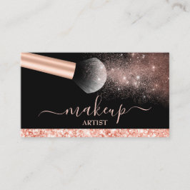 Makeup Artist Ro Guld Glitter Salon Visitkort