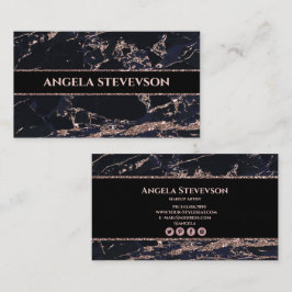 Makeup Artist Ro Guld Marble Affärskort Visitkort