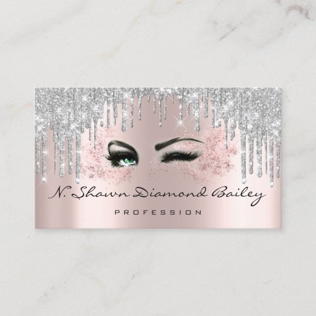 Makeup Artist Ro Spark Läppar VIP Silver Drives Tidsbeställning Kort (Framsida)