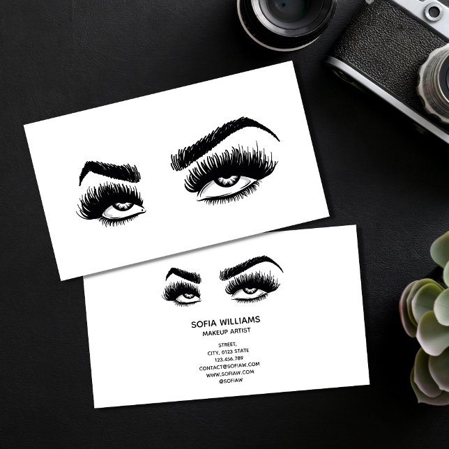 Makeup artist Roll Öga Beauty Salon Lash Extension Visitkort (Skapare uppladdad)