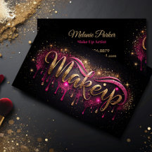 Makeup Artist rosa Guld Drives Trendig Black Glitt