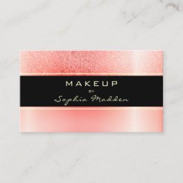 Makeup Artist Rosa Guld Ombre Trendig Glitter Visitkort