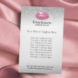 Makeup Artist Rosa Läppar Silver Glitter Salon Flygblad<br><div class="desc">Makeup Artist Rosa Läppar Silver Glitter Beauty Salon Flyers.</div>