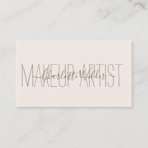 Makeup Artist Rosa Namnteckning skript Visitkort