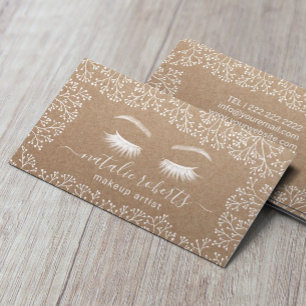 Makeup Artist Rustic Babys Blommigt Visitkort