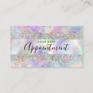 Makeup Artist Salon HoloGraph Glitter Tidsbeställning Kort