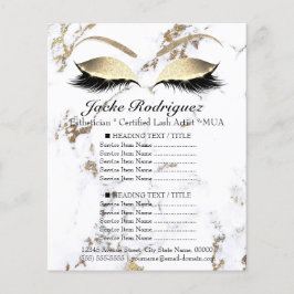 Makeup Artist Salon Marble Öga White Pris Flyer