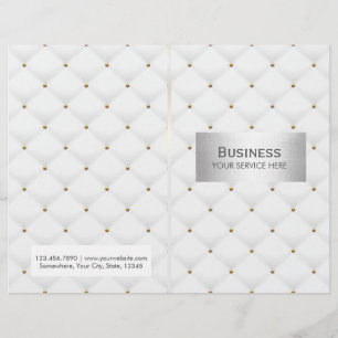 Makeup Artist Salon Spa Luxury Quilted Bi-Fold Reklamblad