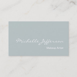 Makeup Artist Script Blue White, Affärskort Visitkort