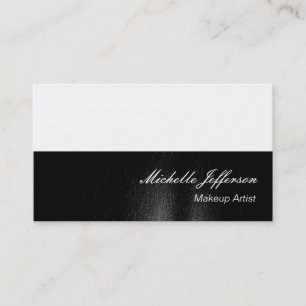 Makeup Artist Script White Black, Affärskort Visitkort