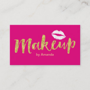 Makeup Artist Shock rosa Modern Visitkort
