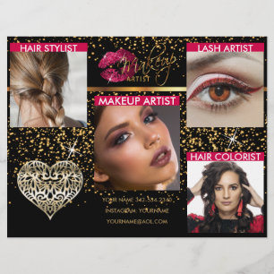 Makeup Artist Shock rosa på Black Reklamblad