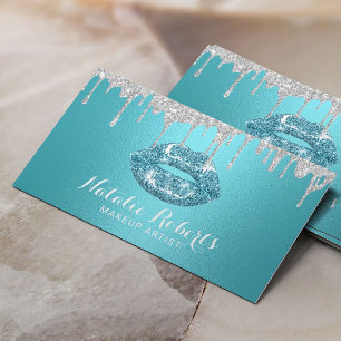 Makeup Artist Silver driver Turcos Läppar Salon Visitkort
