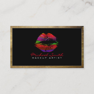 Makeup Artist Snyggt Läppar Modern Wood #8 Visitkort