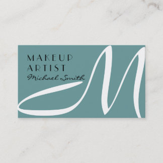 Makeup Artist Snyggt Monogram Modern Desaturerad Visitkort