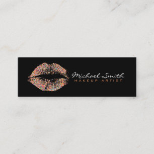 Makeup Artist Snyggt Multifärgad Glitter Läppar #8 Mini Visitkort