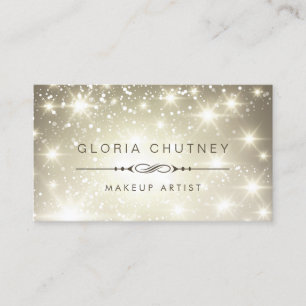 Makeup Artist - Sparkling Bokeh Glitter Visitkort