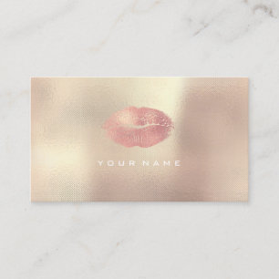 Makeup Artist Stylist Läppar Ro Guld Rosa Visitkort