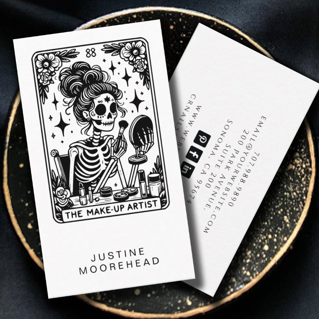 Makeup Artist Tarot Theme, Affärskort Visitkort (Skapare uppladdad)