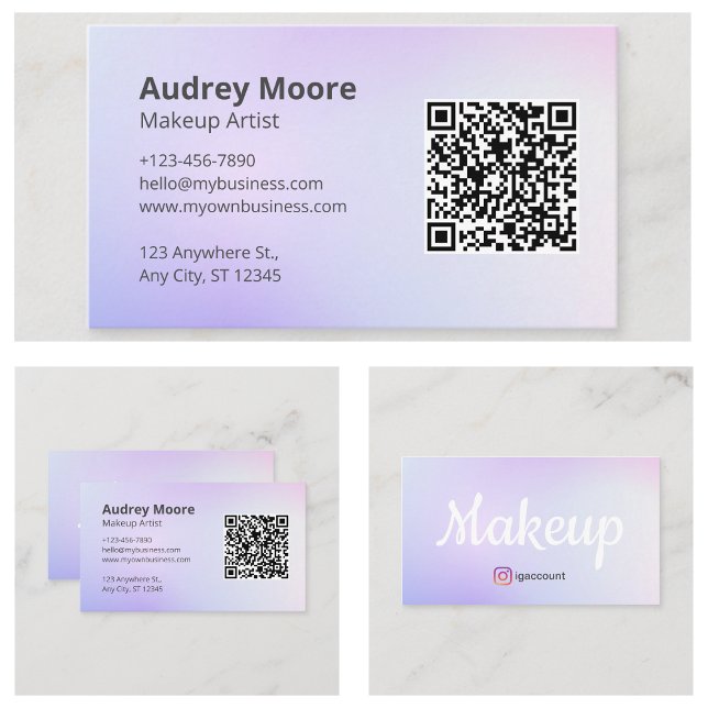 Makeup Artist Templates Visitkort (Makeup Artist Templates Business Card
)
