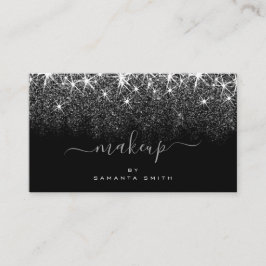 Makeup Artist Trendig Luminous Silver Glitter Star Visitkort