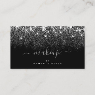 Makeup Artist Trendig Luminous Silver Glitter Star Visitkort