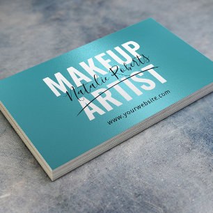 Makeup Artist Turcos fet Typography Namnteckning Visitkort