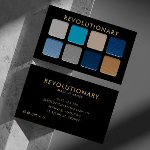 Makeup Artist Unique Blue Eyeshadow Pallete Visitkort
