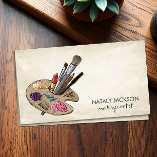 Makeup artist verktyg palett visitkort