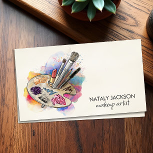 Makeup artist verktyg palett visitkort