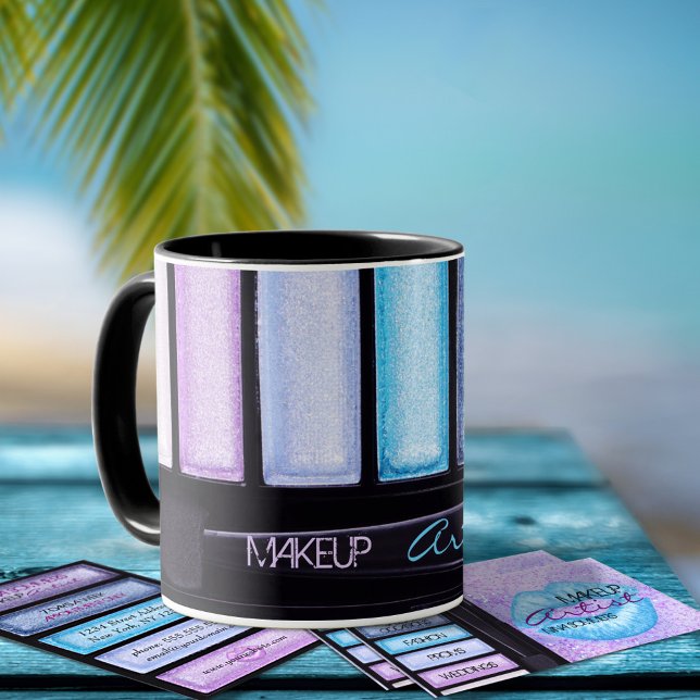 Makeup Artist Violet Blue Eyeshadow Mugg (Skapare uppladdad)