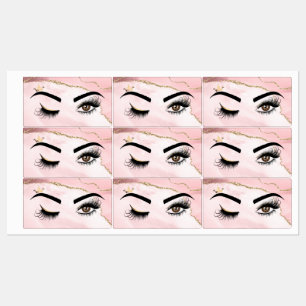Makeup artist Wink Öga Beauty Rosa Agate Klistermärke